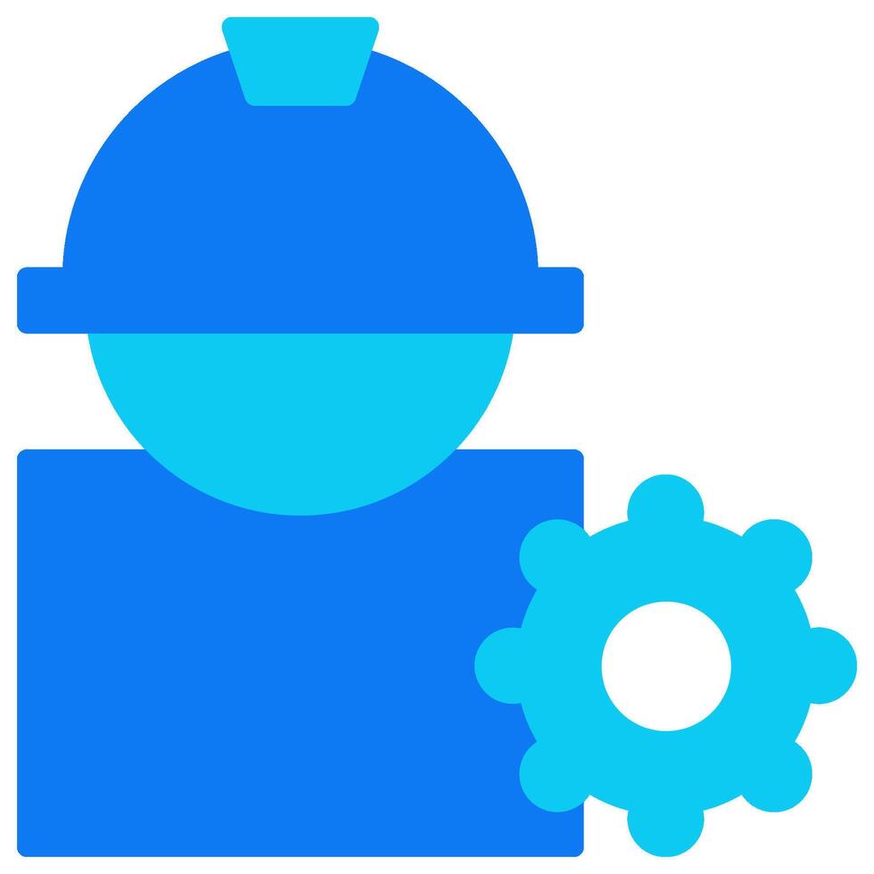 Engineer solid icon style vector