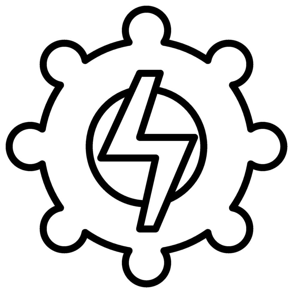Electrical outline style vector