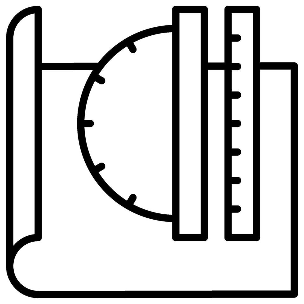 Tools outline icon vector