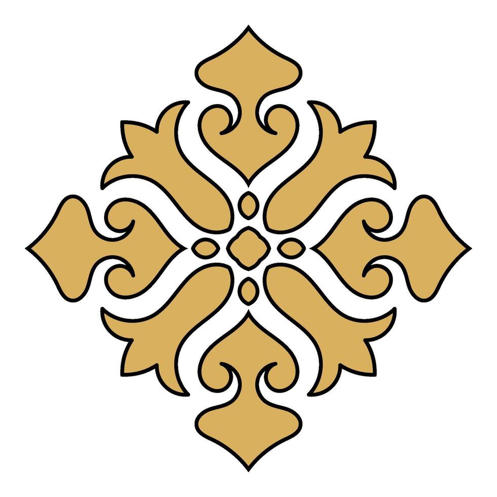 Mandala Ethnic Design with Arabesque Floral Classic Pattern. vector