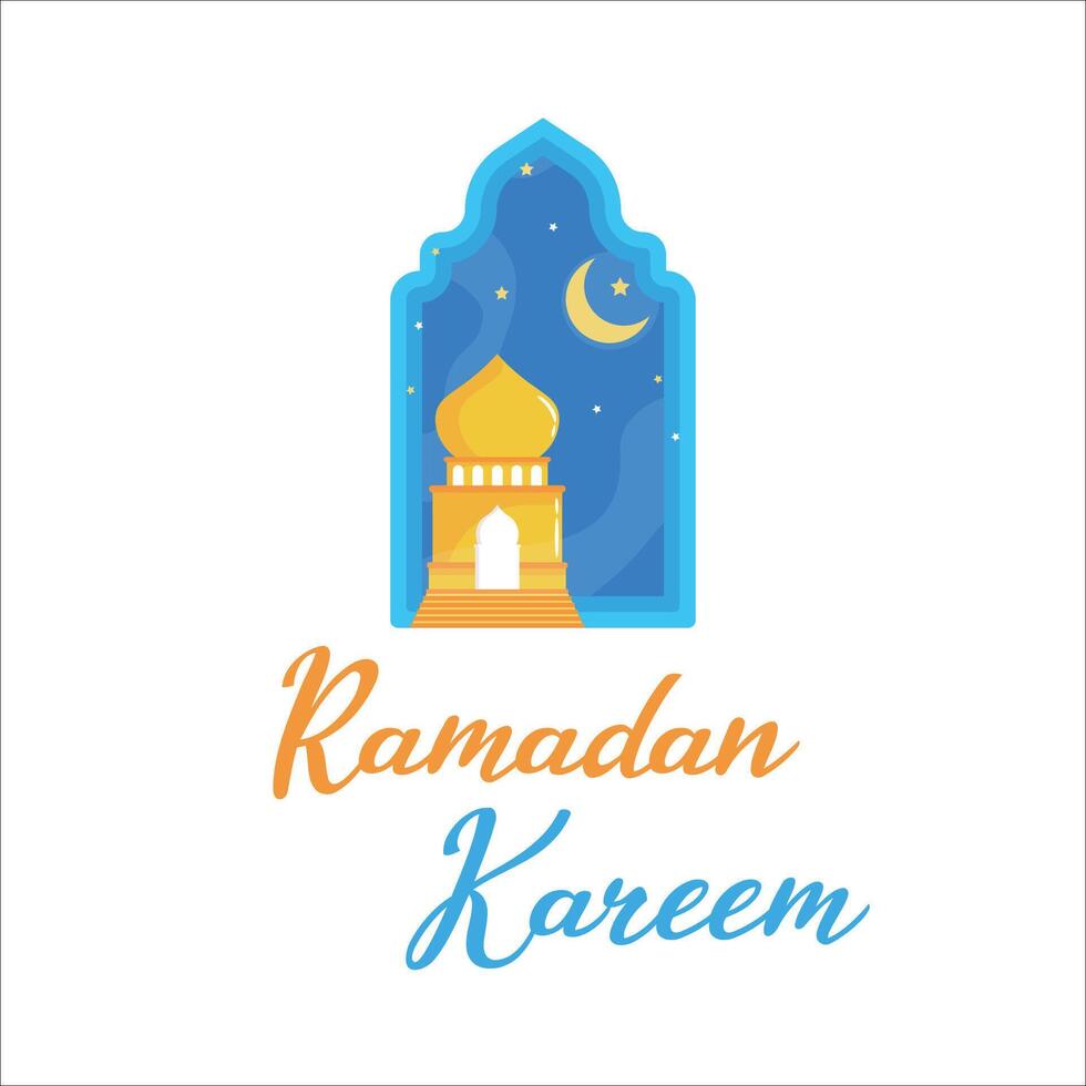 Ramadan kareem graphic design icon illustration use for t shirt, sticker, labels, and anything else,. vector
