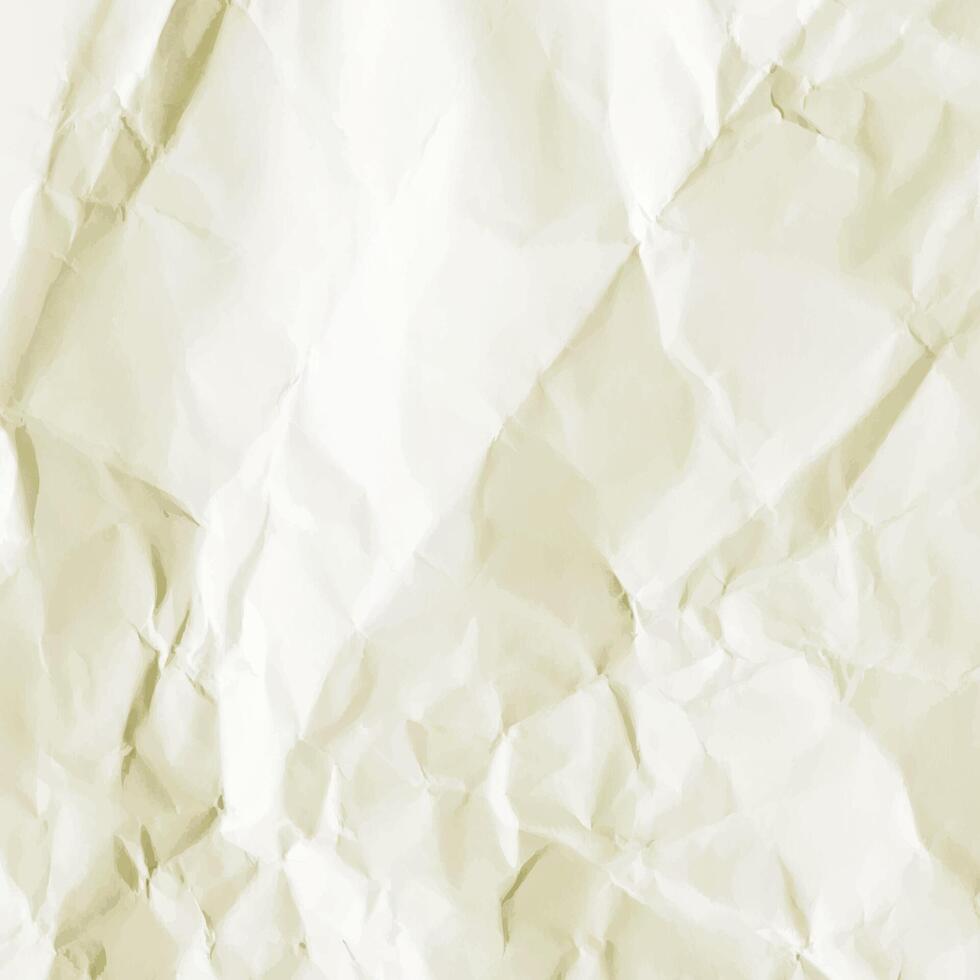 Crumpled paper texture with visible folds, creases, and shadows. Ideal for backgrounds, design projects, and artistic overlays.Realistic aged and distressed paper texture. illustration vector