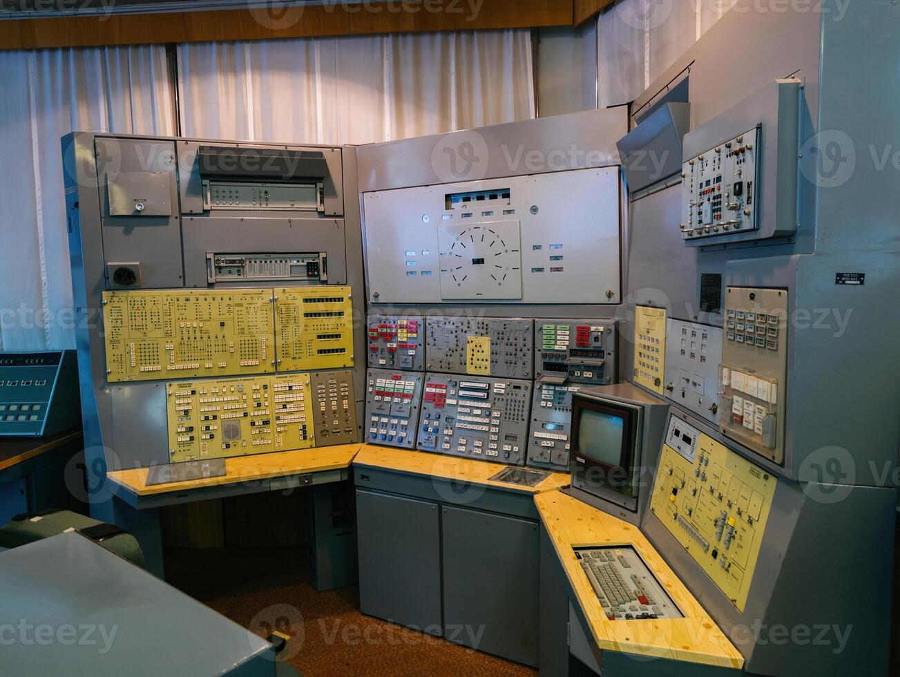 Old control panel of soviet nuclear missile. photo