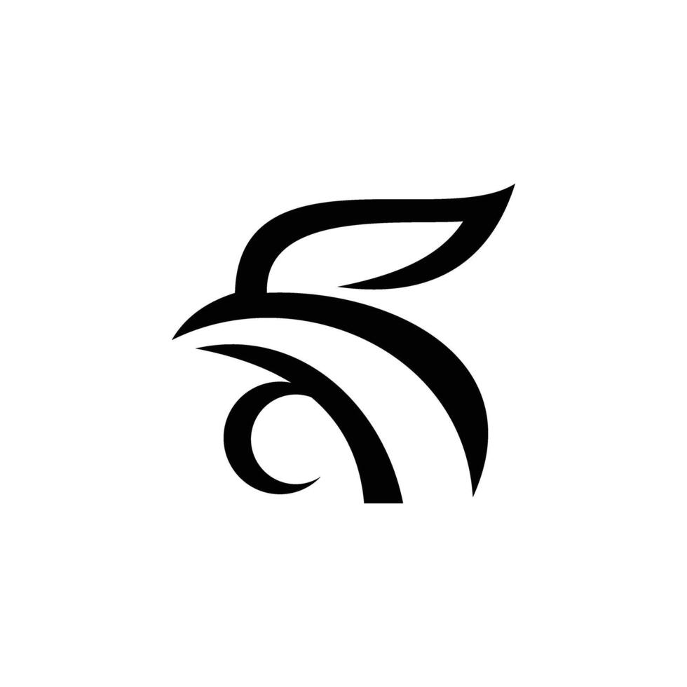 abstract rooster head logo icon vector