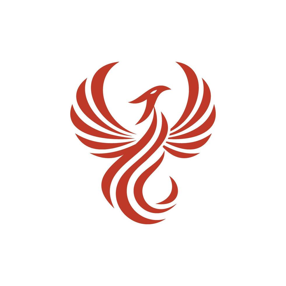 modern bold phoenix bird logo design vector