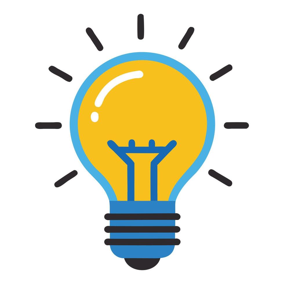 Modern Light Bulb Bright Innovation vector