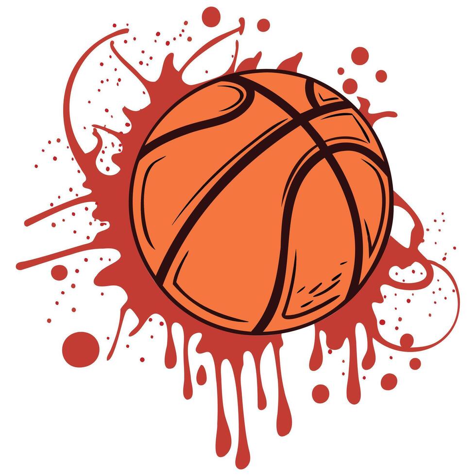 Dynamic Hoops A Creative Basketball Design vector