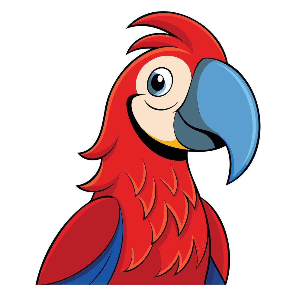 Vibrant Rainbow Parrot Design Tropical Bird Illustration vector