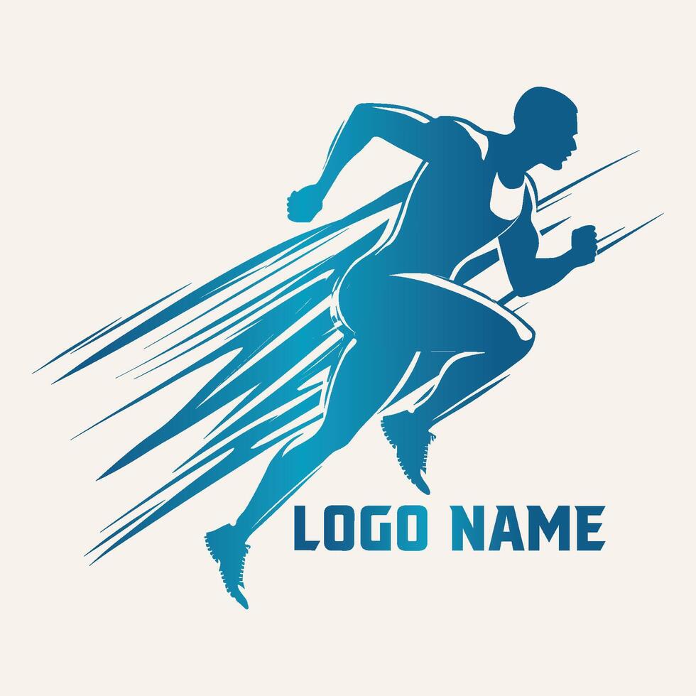 A futuristic-style logo features vector