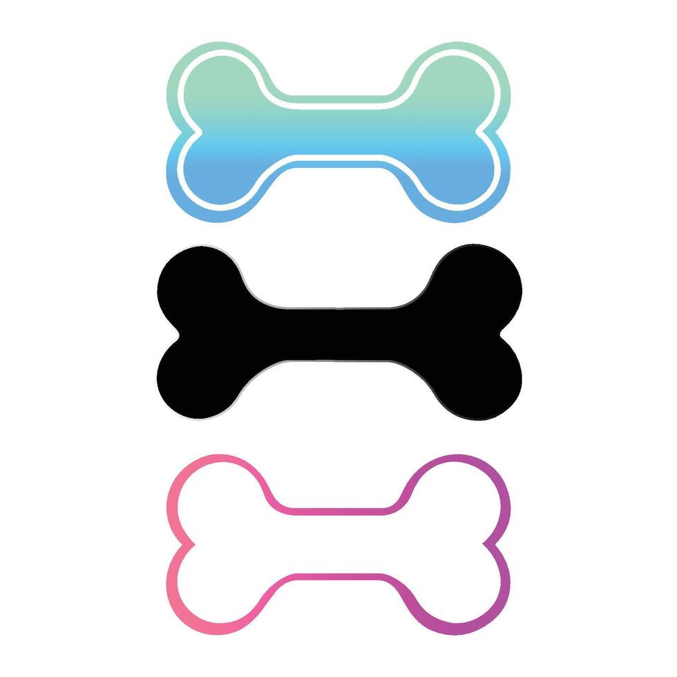 dog bone icon set illustration vector
