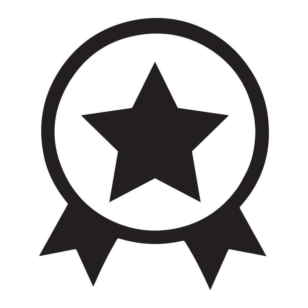 black and white star icon on a white background vector