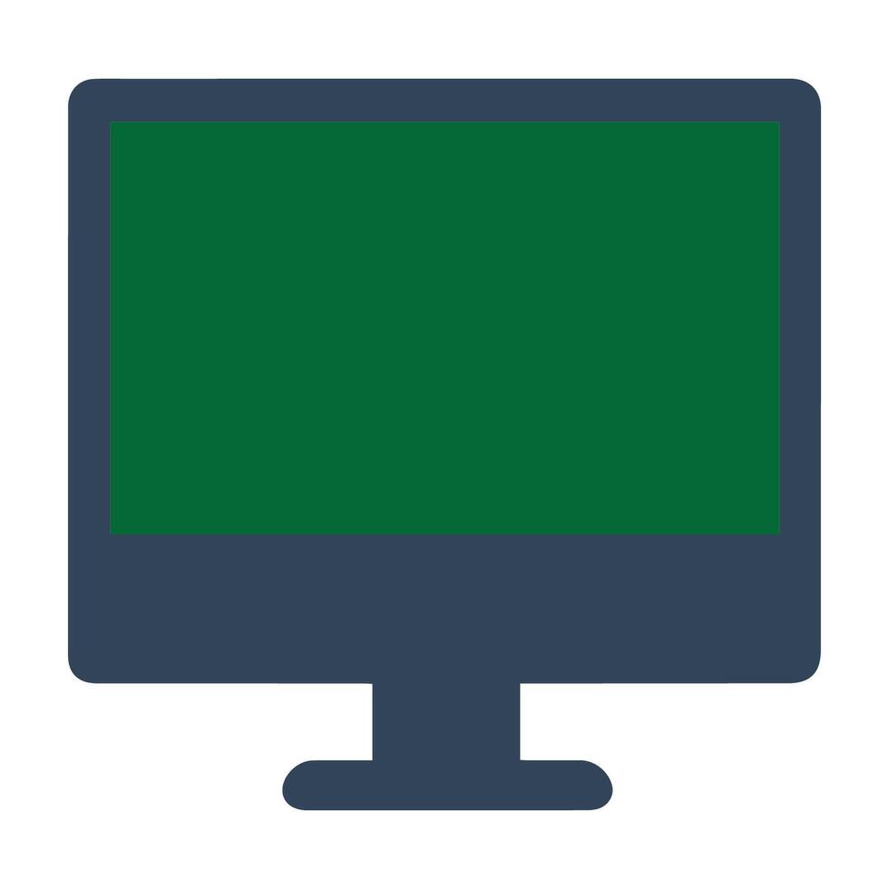 computer monitor icon isolated on white background vector