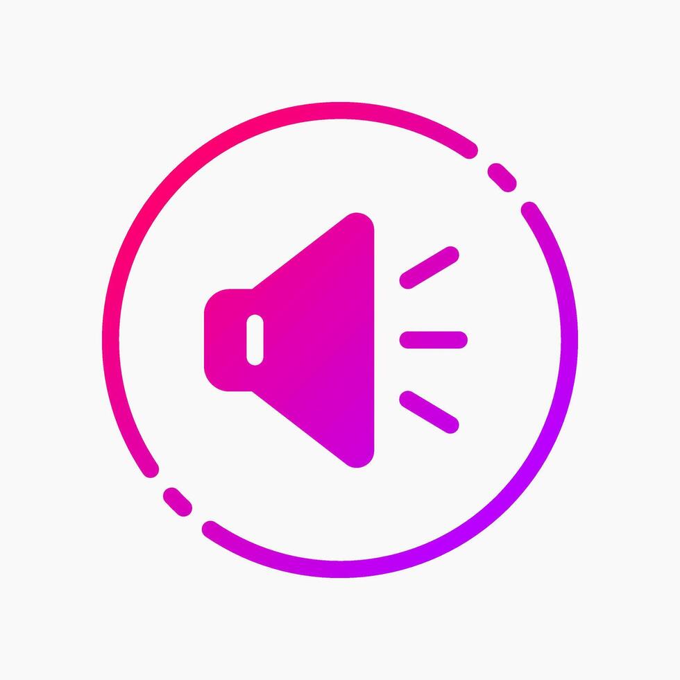Design Illustration graphic of speaker on icon with gradient style. Suitable for UI, mobile design, web design, etc. vector
