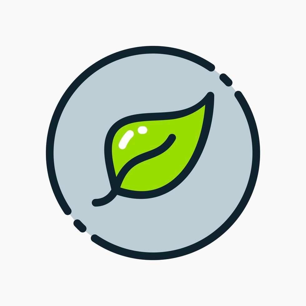 Design Illustration graphic of leaf icon with colored line style. Suitable for UI, mobile design, web design, etc. vector