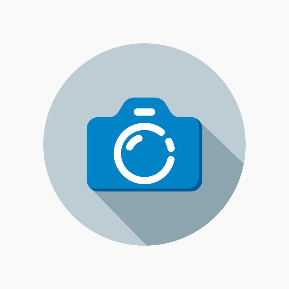 Design Illustration graphic of camera icon with flat style. Suitable for UI, mobile design, web design, etc. vector