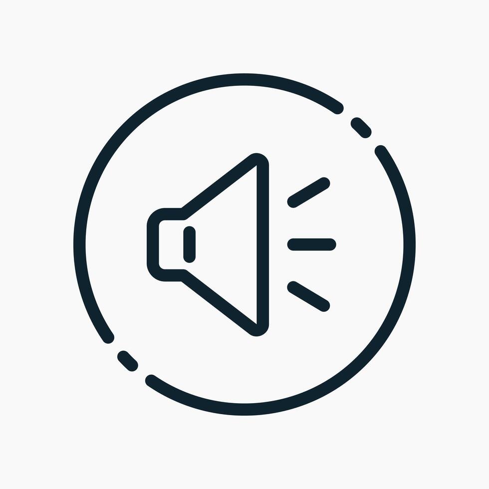 Design Illustration graphic of speaker on icon with line style. Suitable for UI, mobile design, web design, etc. vector