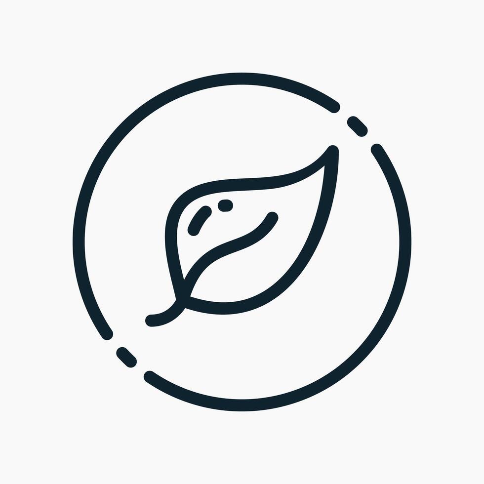 Design Illustration graphic of leaf icon with line style. Suitable for UI, mobile design, web design, etc. vector
