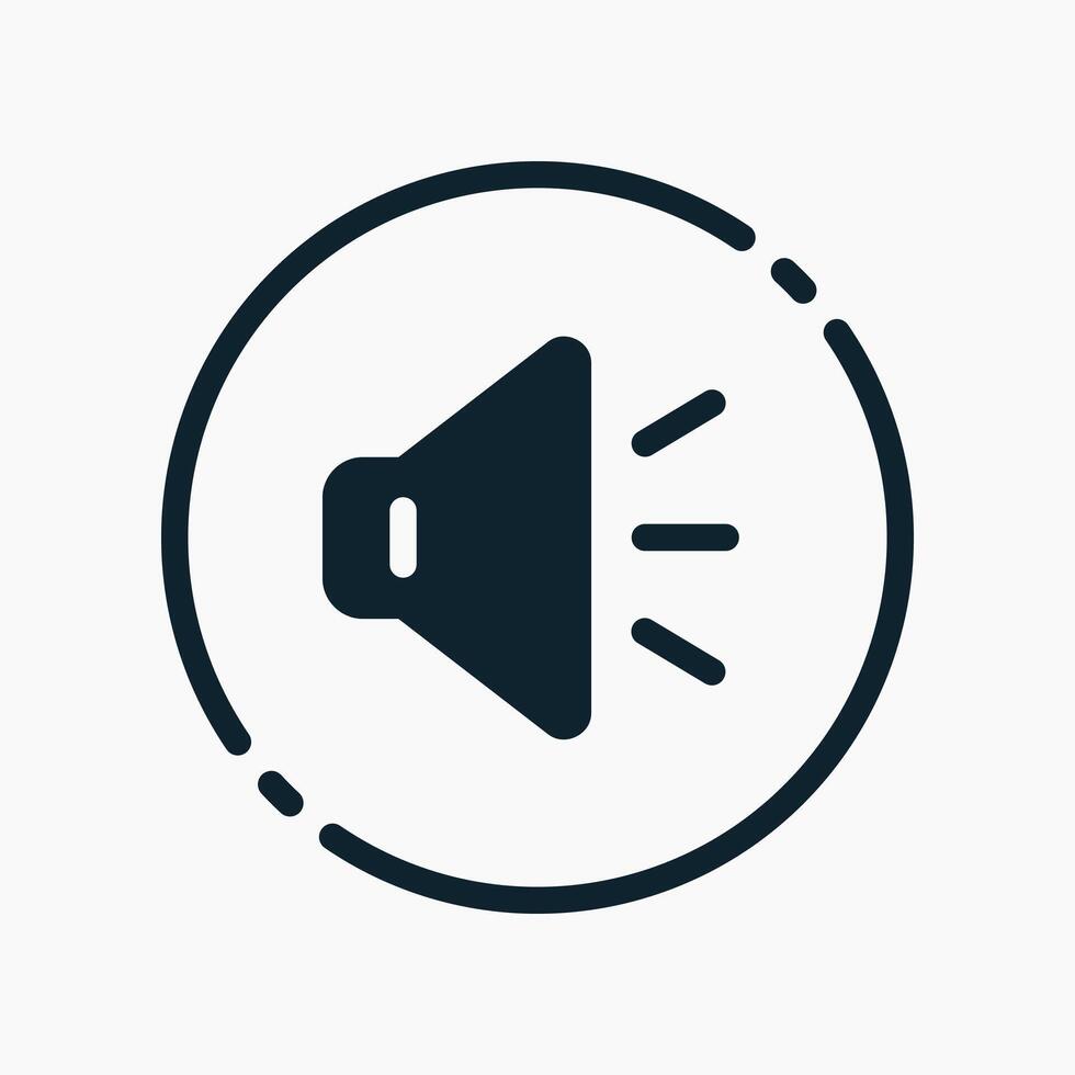 Design Illustration graphic of speaker on icon with glyph style. Suitable for UI, mobile design, web design, etc. vector