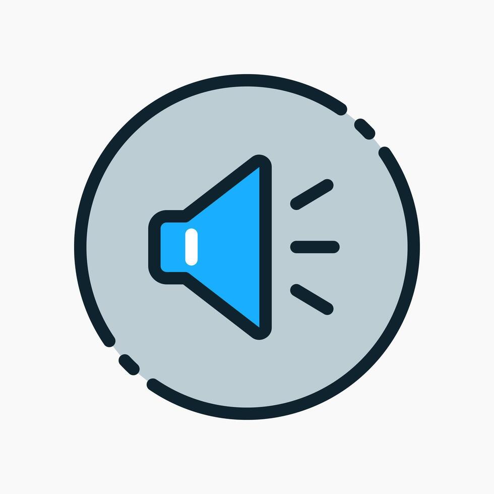 Design Illustration graphic of speaker on icon with colored line style. Suitable for UI, mobile design, web design, etc. vector
