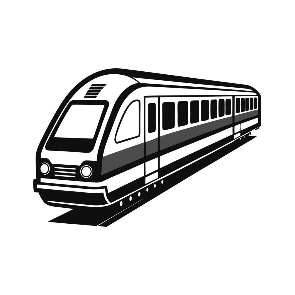 Detailed Metro Train Icon vector
