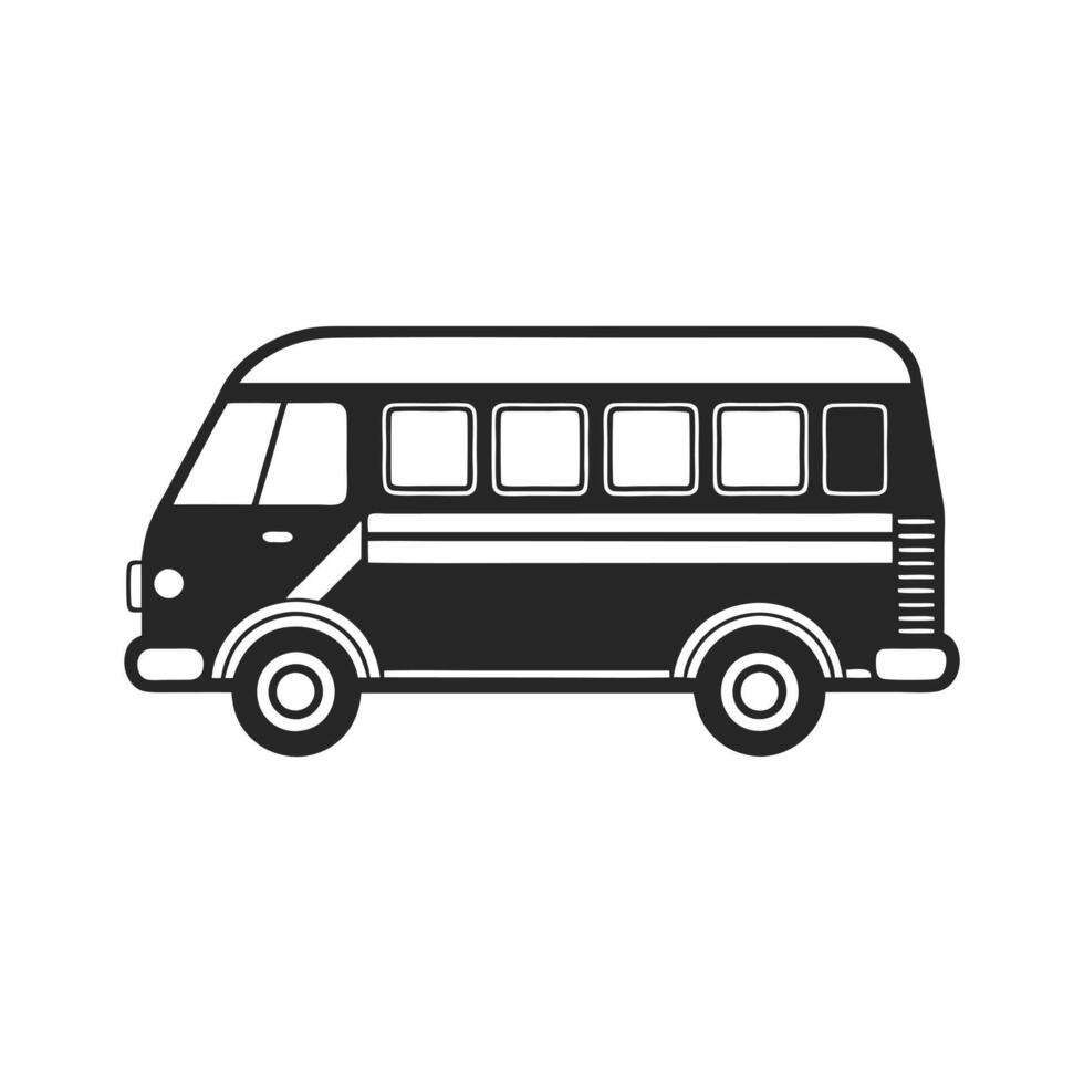 Minibus with Space Icon vector