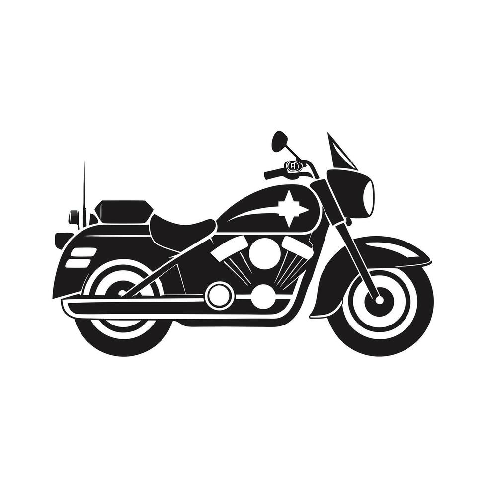Powerful Police Motorcycle Icon vector