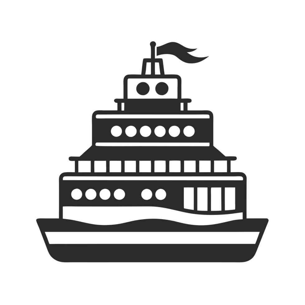 Ferry Boat Icon vector