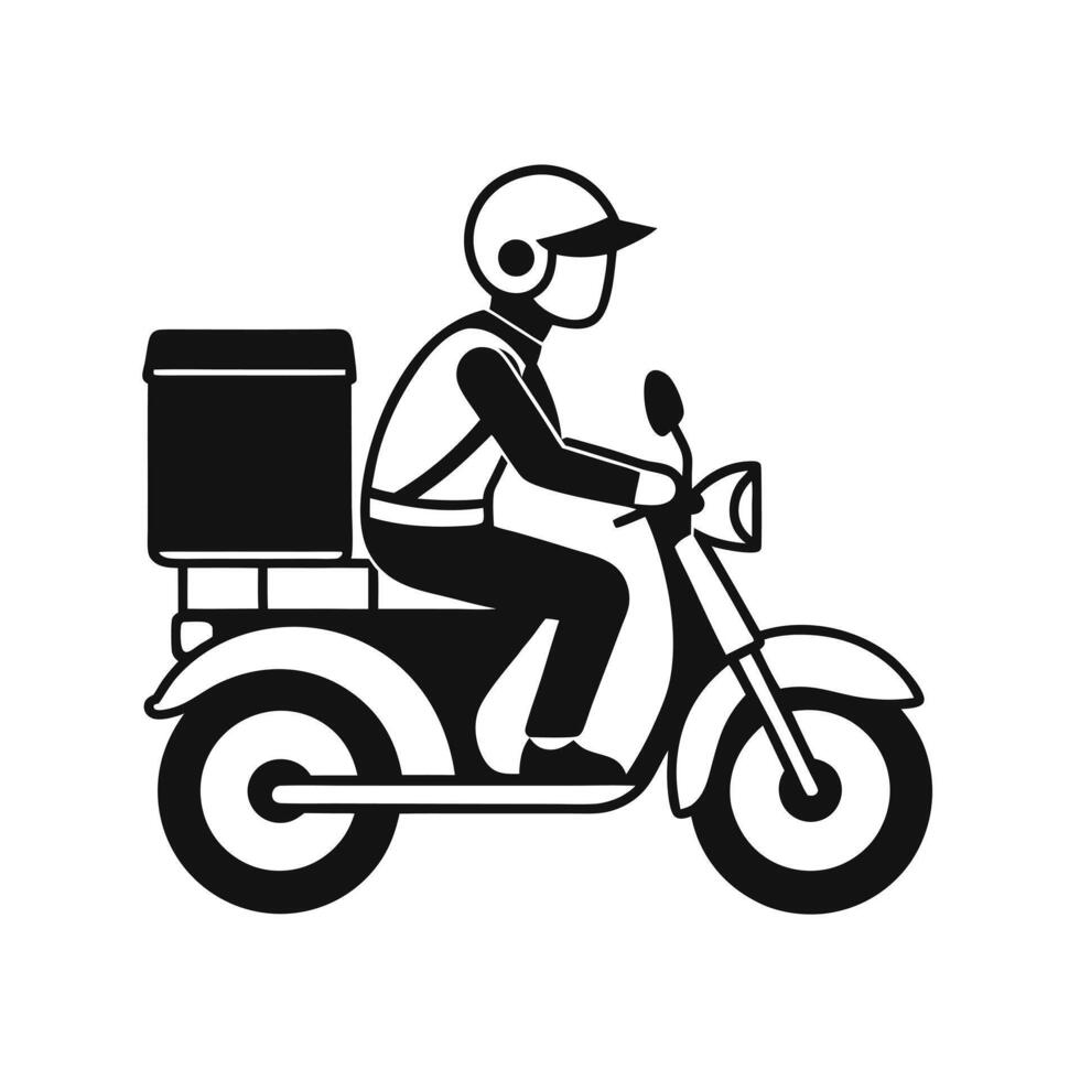 Motorcycle Courier Icon vector