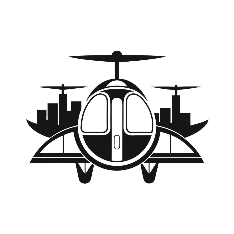 Futuristic Air Taxi Drone Icon vector