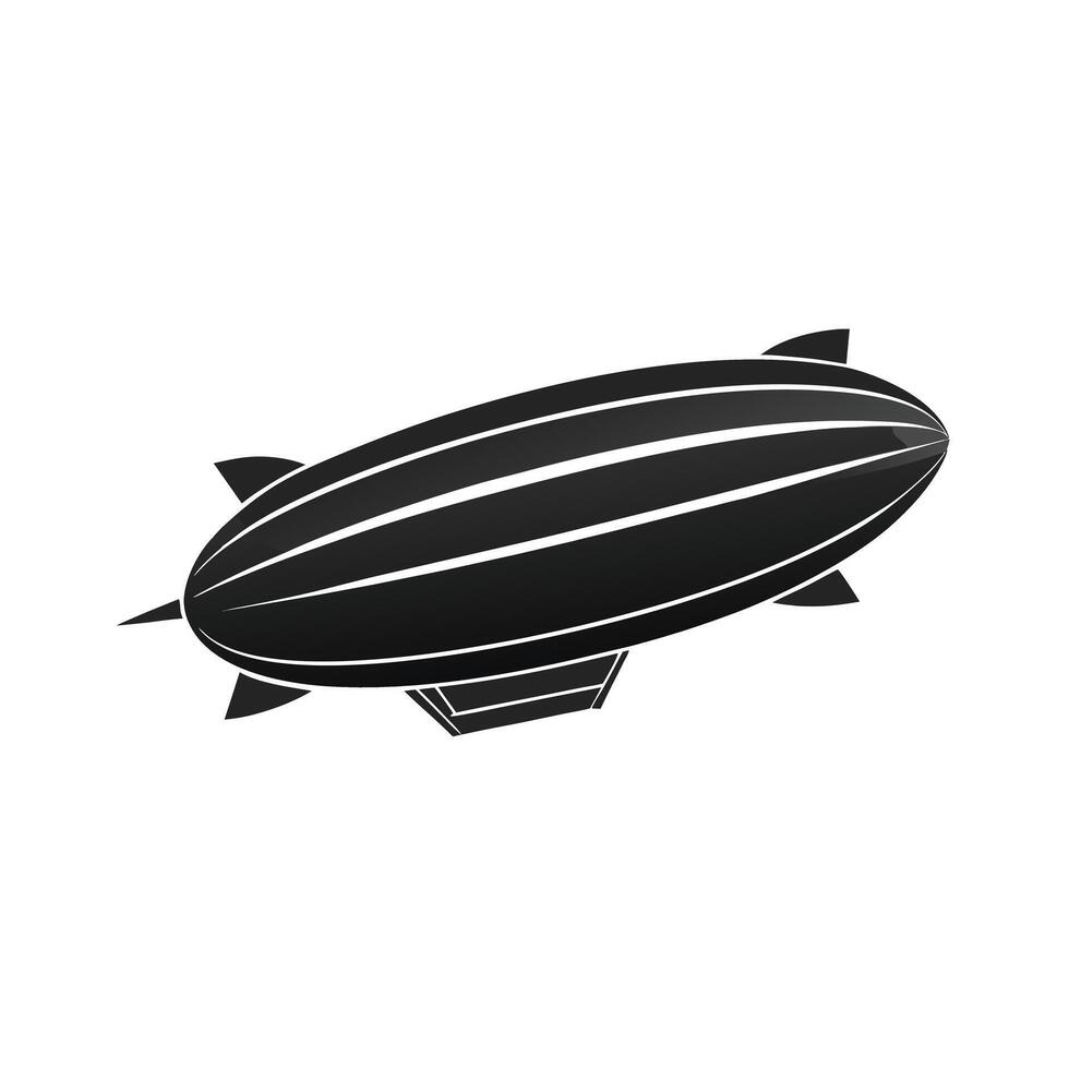Vintage Airship Zeppelin Icon vector