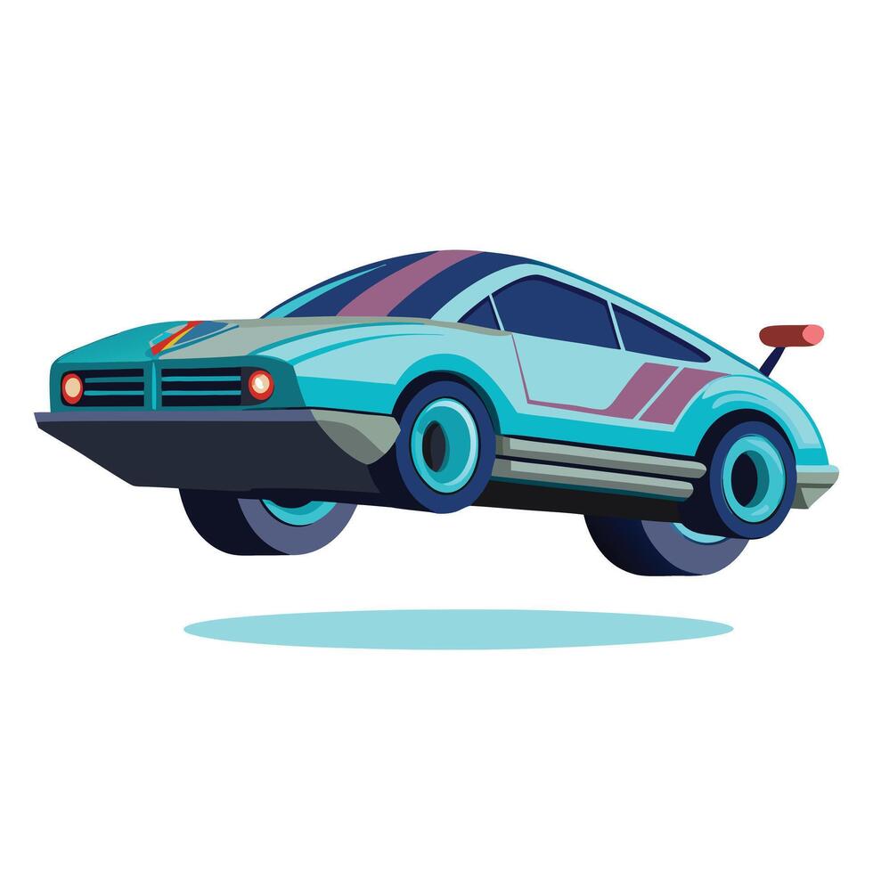 AI Hoverboard Car Hybrid Icon vector