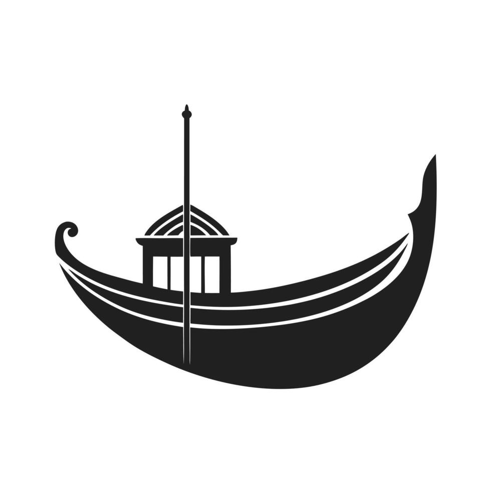 Traditional Gondola Boat Icon vector