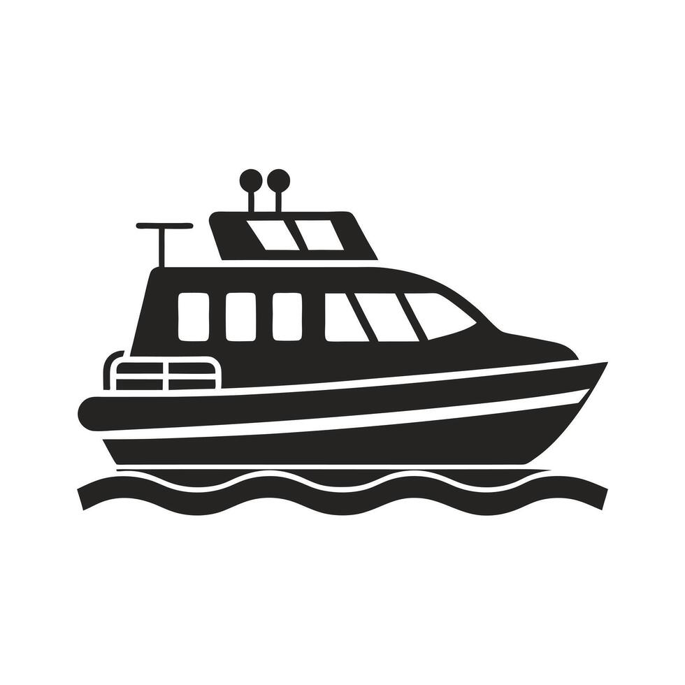Stylized Water Taxi Icon vector