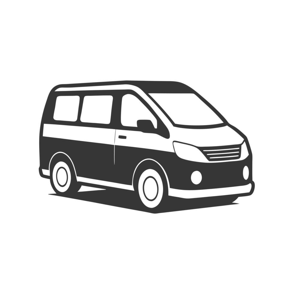 Modern Suburban Minivan Icon vector