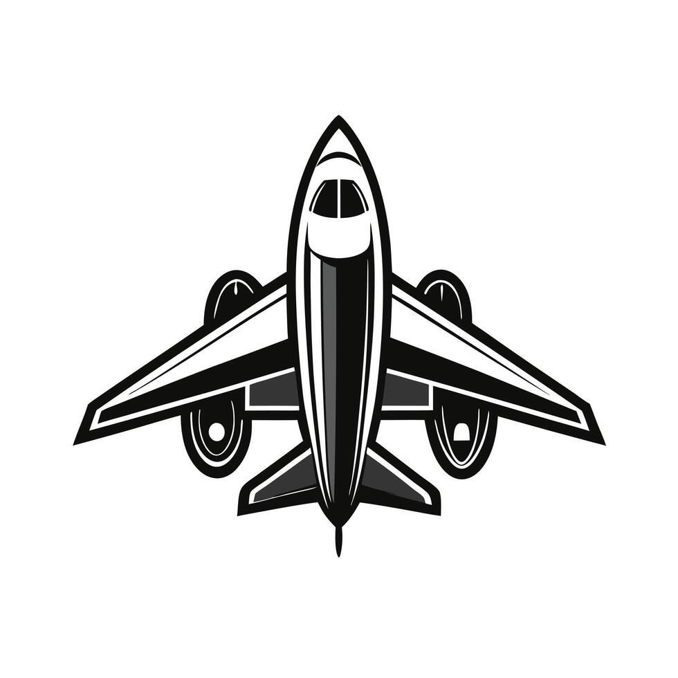 Sleek Commercial Airplane Jet Icon vector