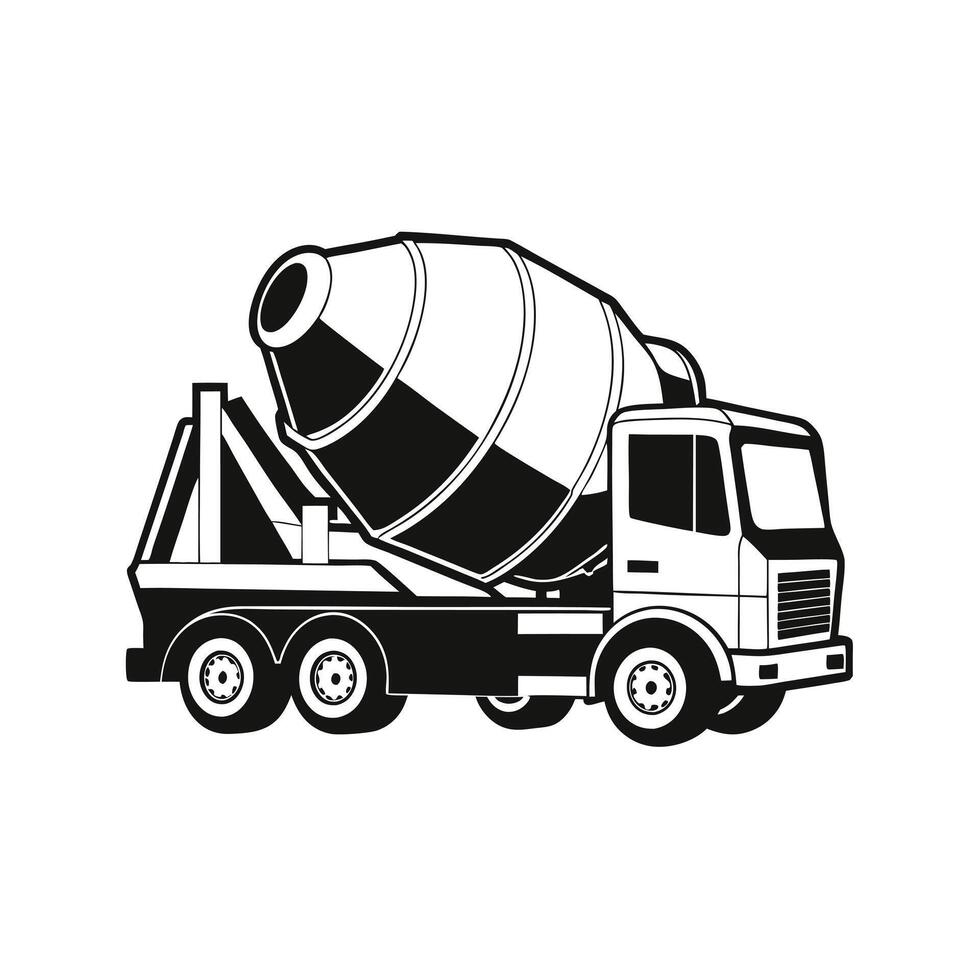 Cement Mixer Truck Icon vector
