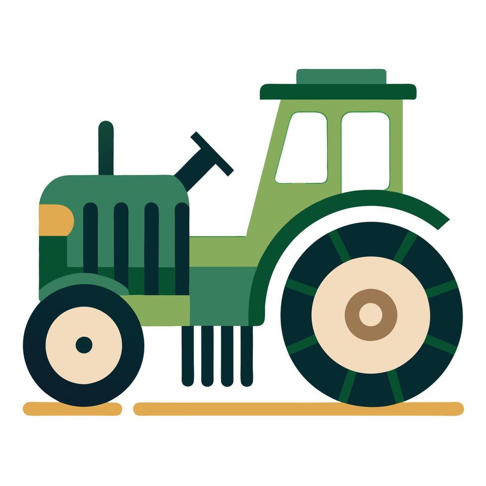 Simple Farming Tractor Icon vector
