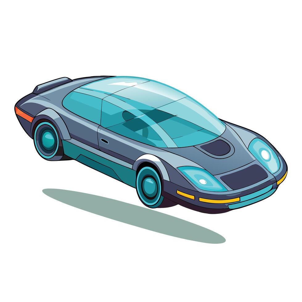Transparent AI Hover Car Icon vector