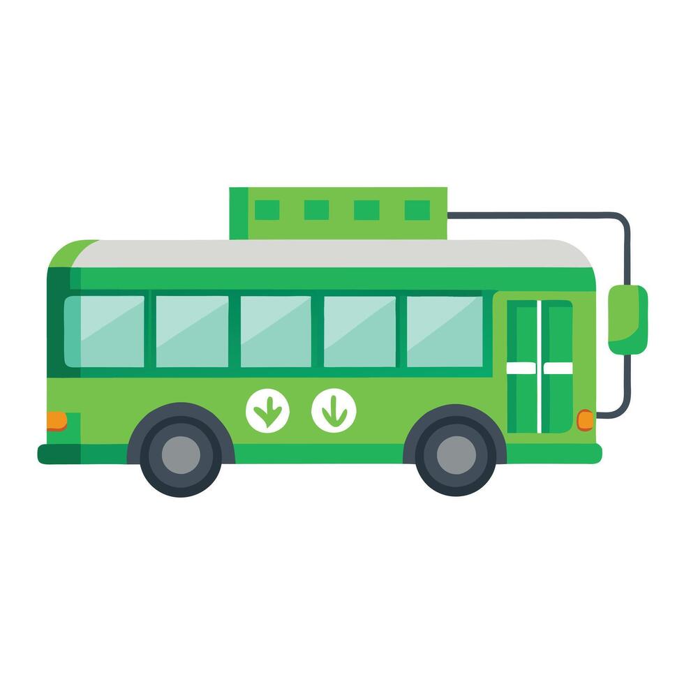 Clean Electric City Bus Icon vector