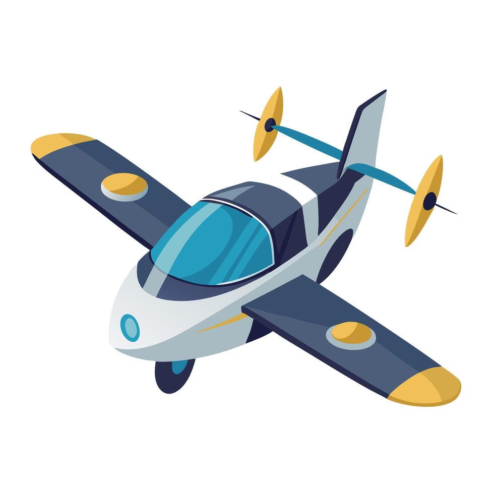 Electric Personal Plane Icon vector