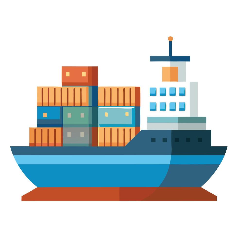 Cargo Ship Icon vector