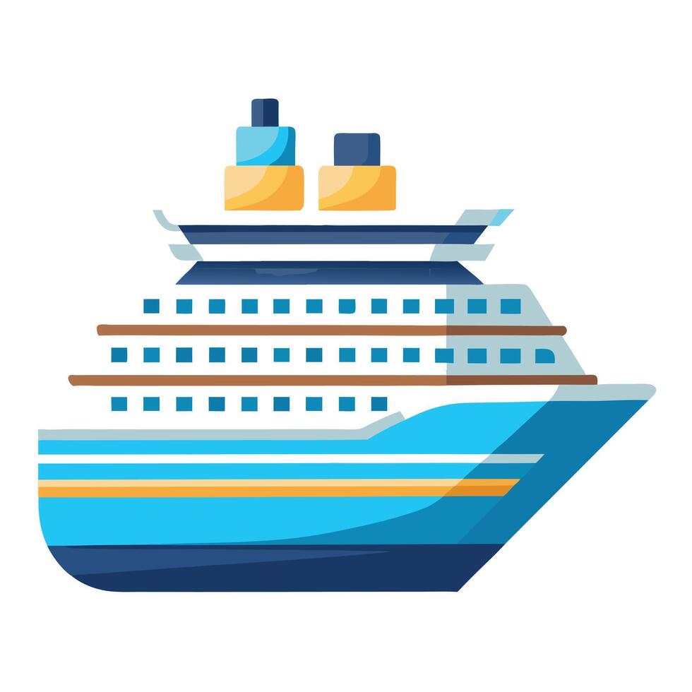 Modern Cruise Ship Icon vector