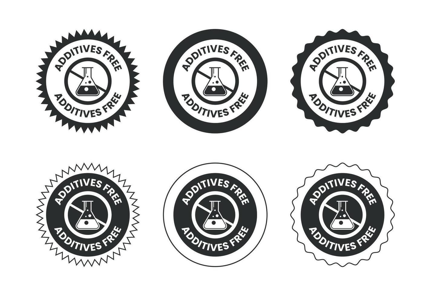 Additives free icon design illustration. No additives sign vector