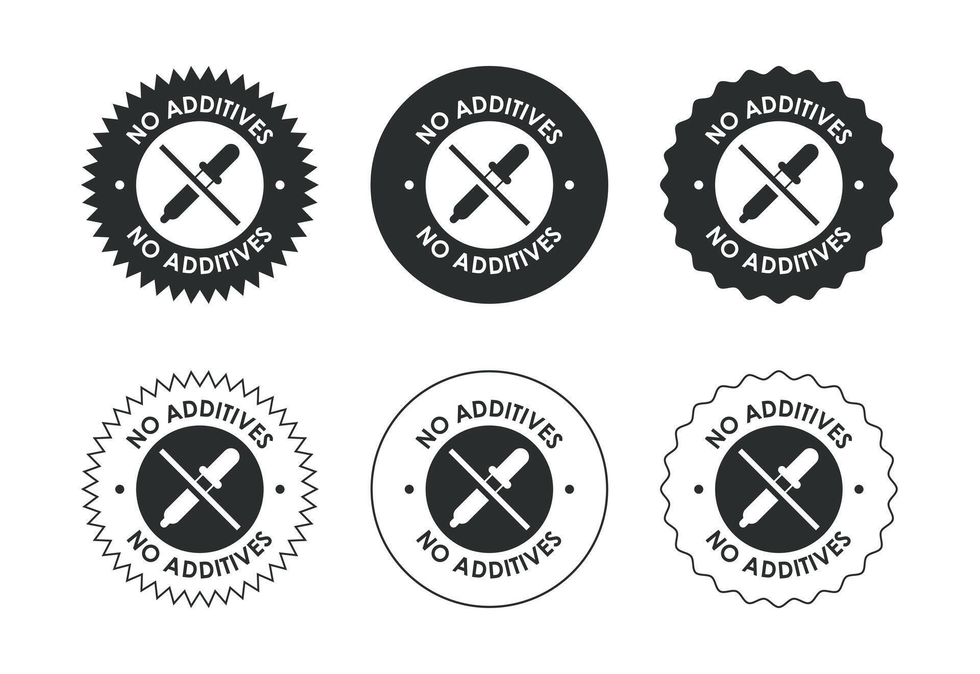Additives free icon no additives symbol for food packaging 57791499