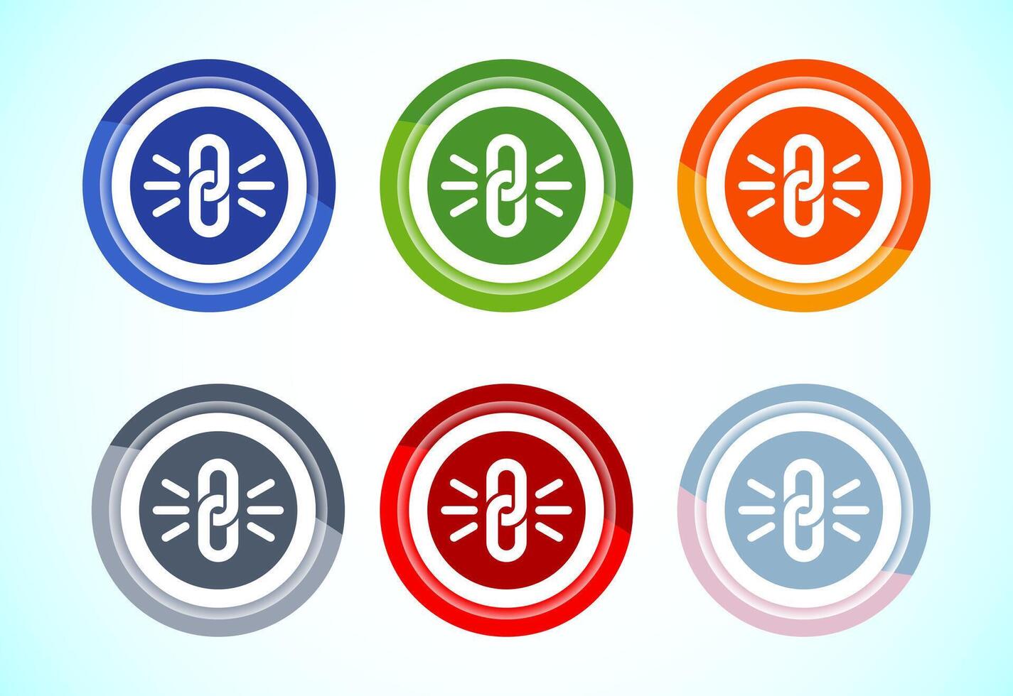 Durable icon design, Durable logo badge for product design element. 6 color button design set vector