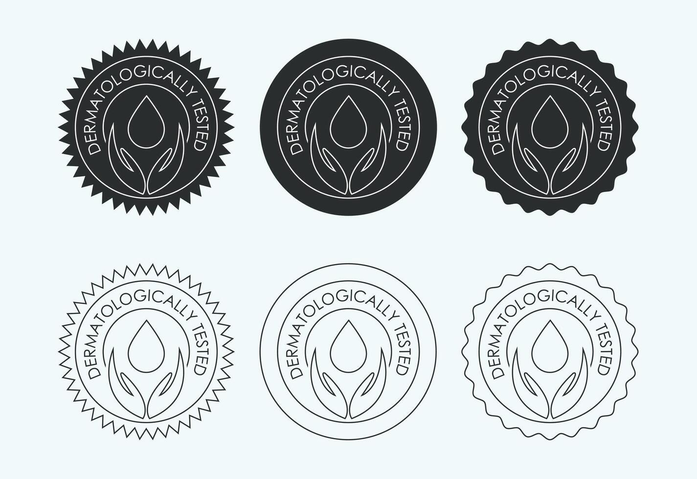Dermatologically tested icon design, dermatology test and dermatologist clinic icon illustration vector