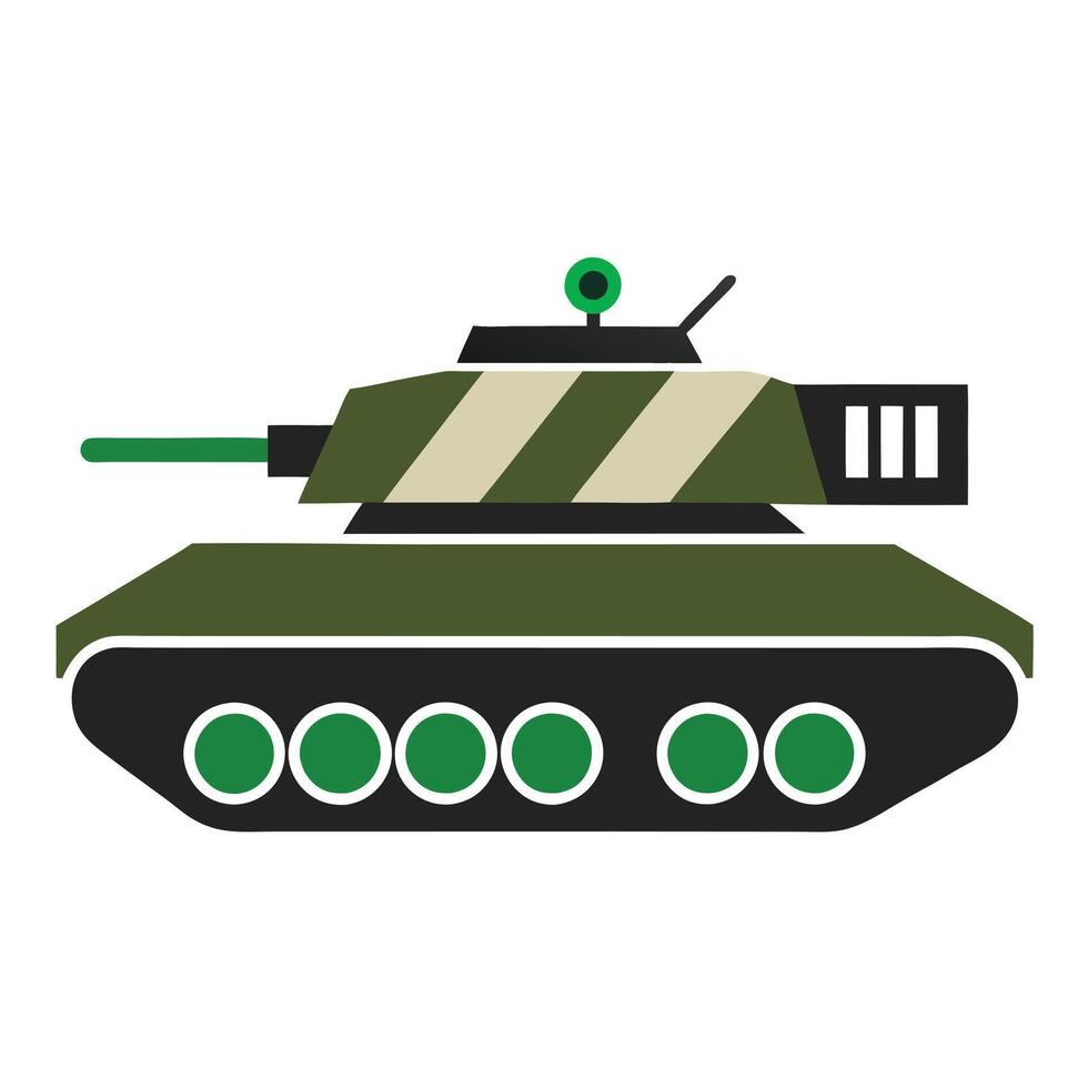 Simple Military Tank Icon vector