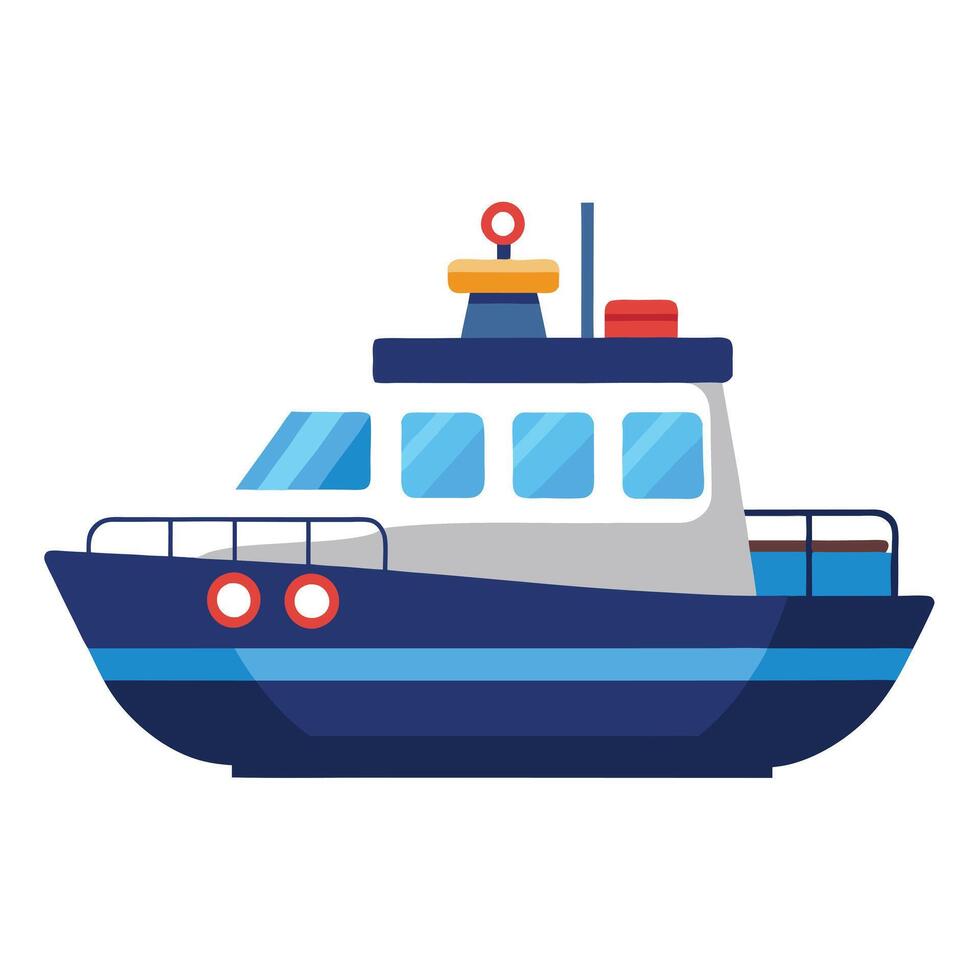 Police Boat Icon vector