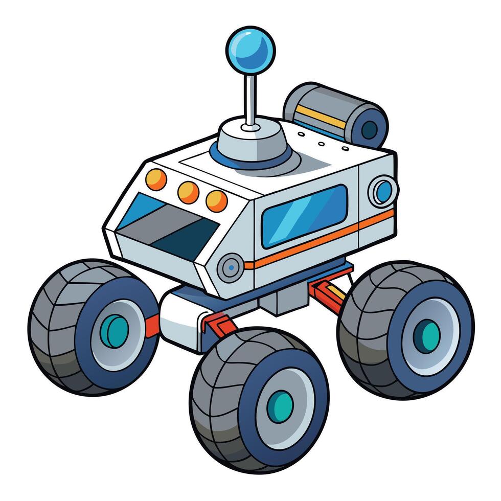 Futuristic Space Rover Icon vector