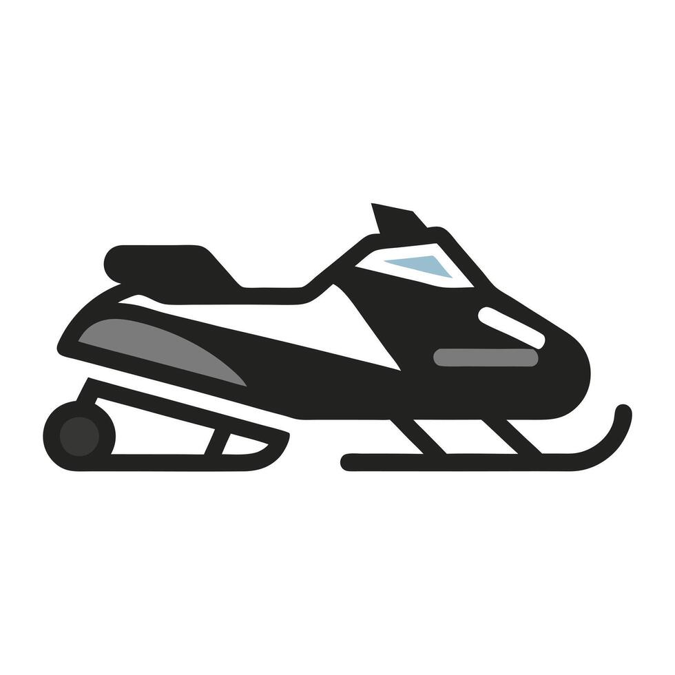 Sleek Snowmobile Icon vector